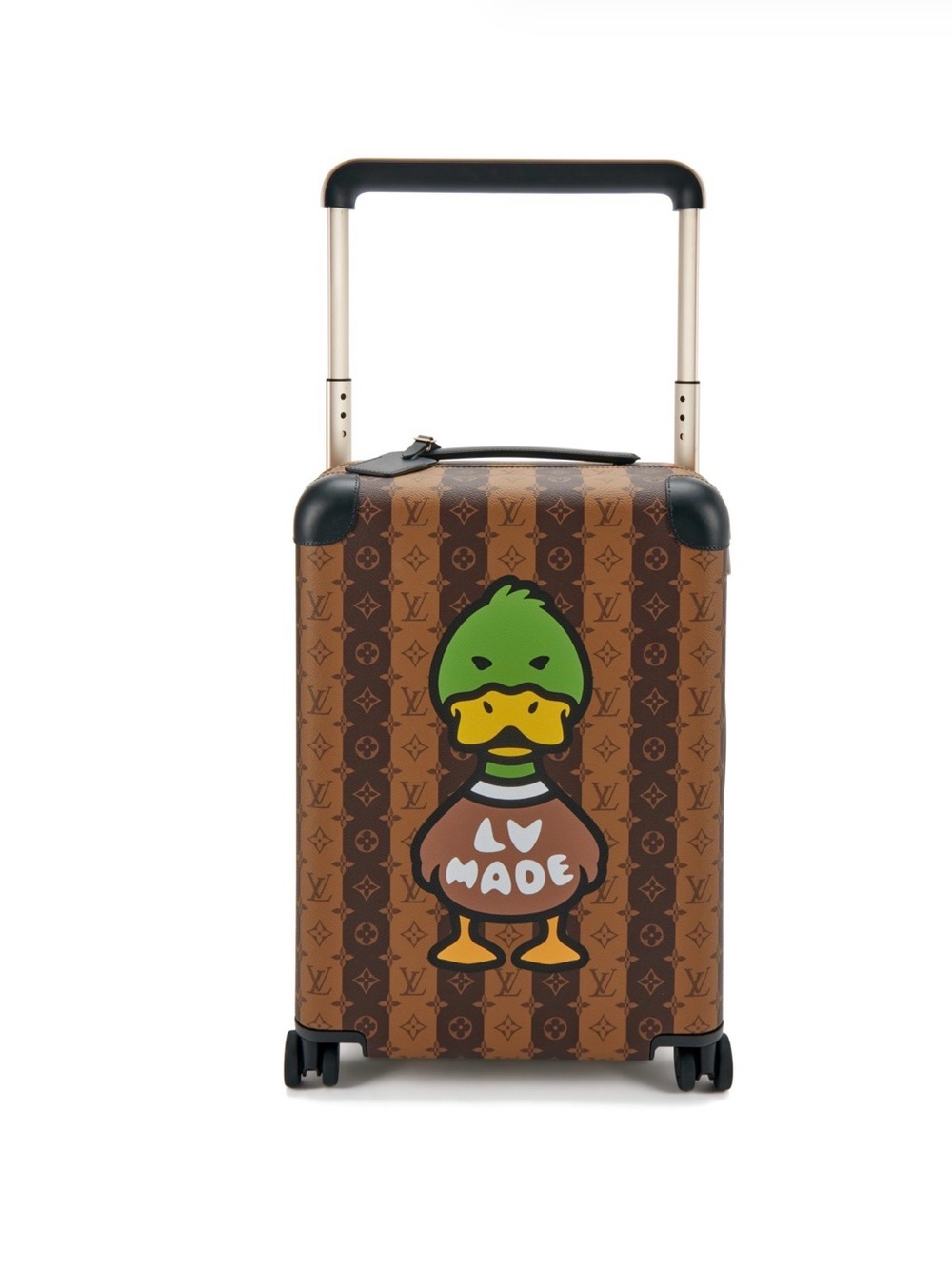Louis Vuitton Virgil Abloh NIGO Brown Monogram Stripes Coated Canvas Duck